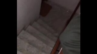 fucking in the apartment stairs while the neighbors sleep